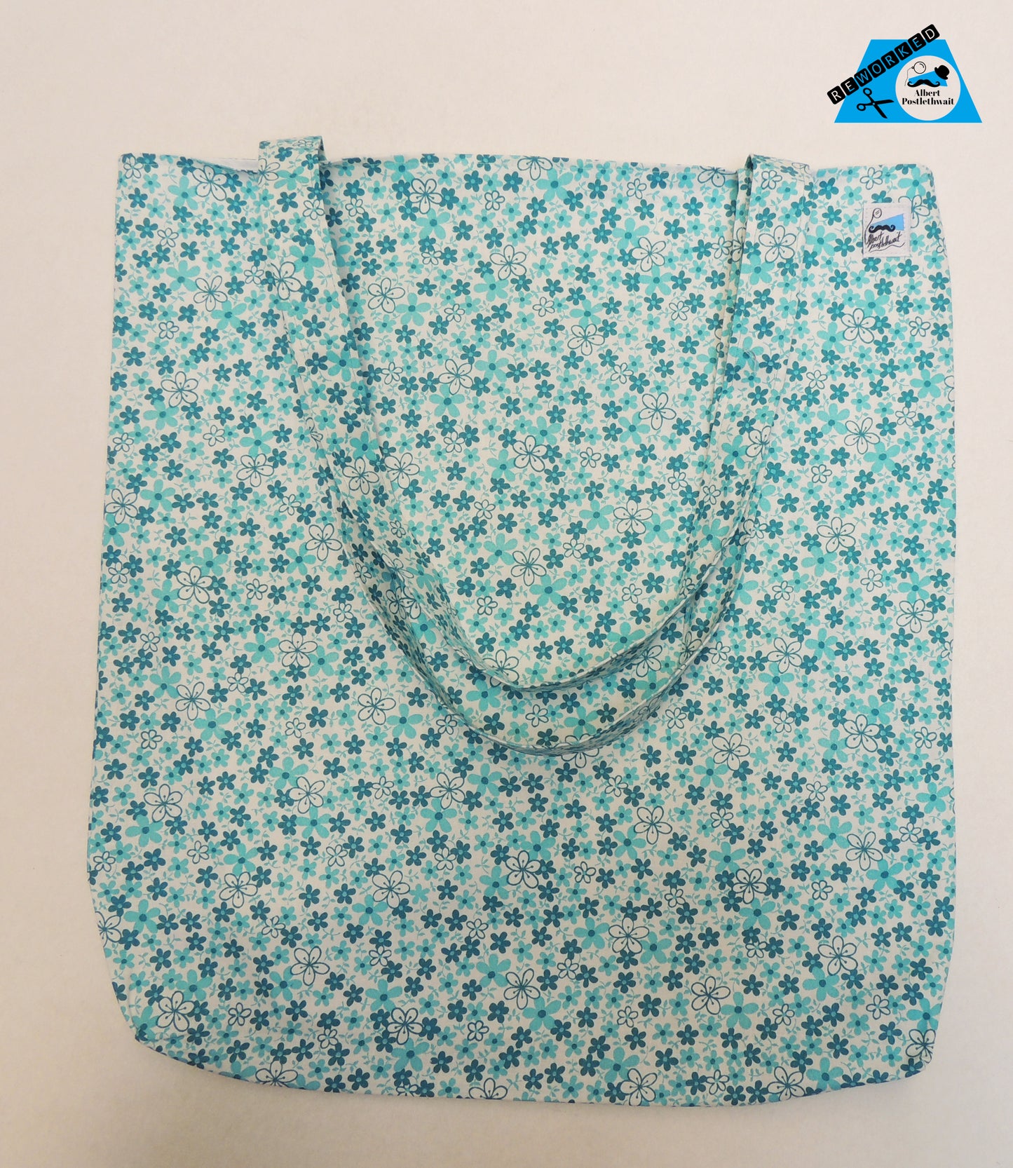 Blue Floral Tote Bag