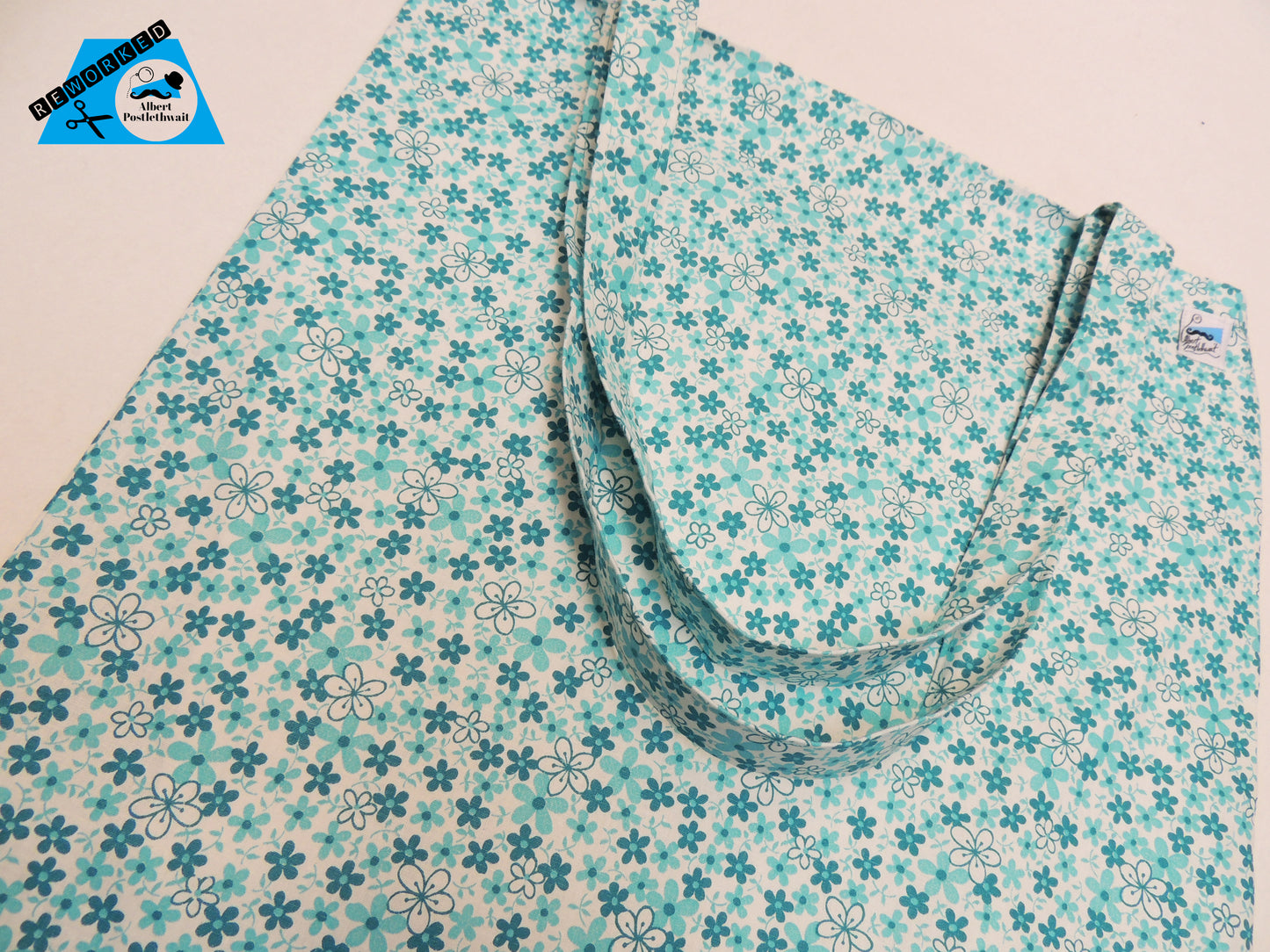 Blue Floral Tote Bag