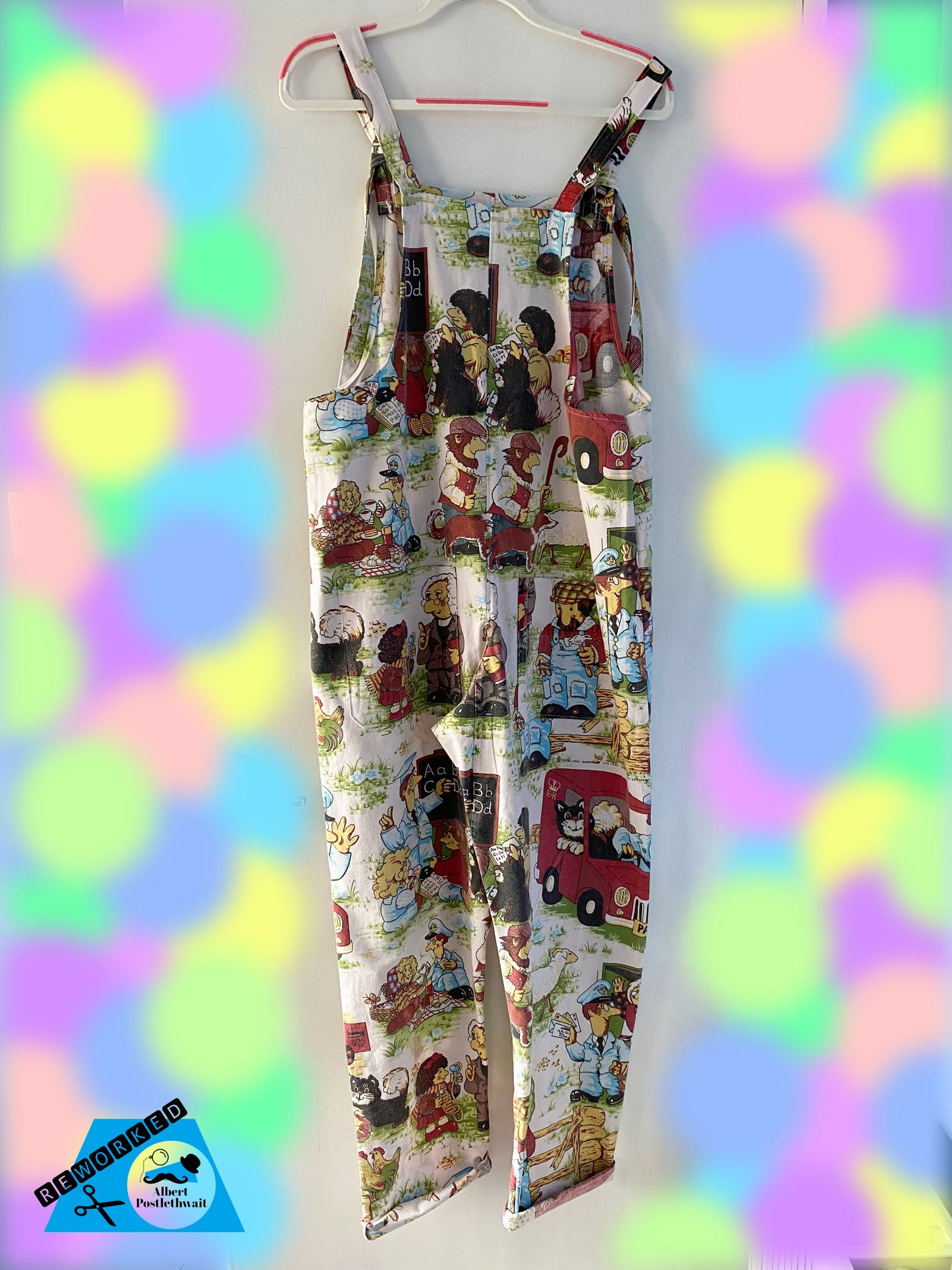 80's Postman Pat Dungarees Large