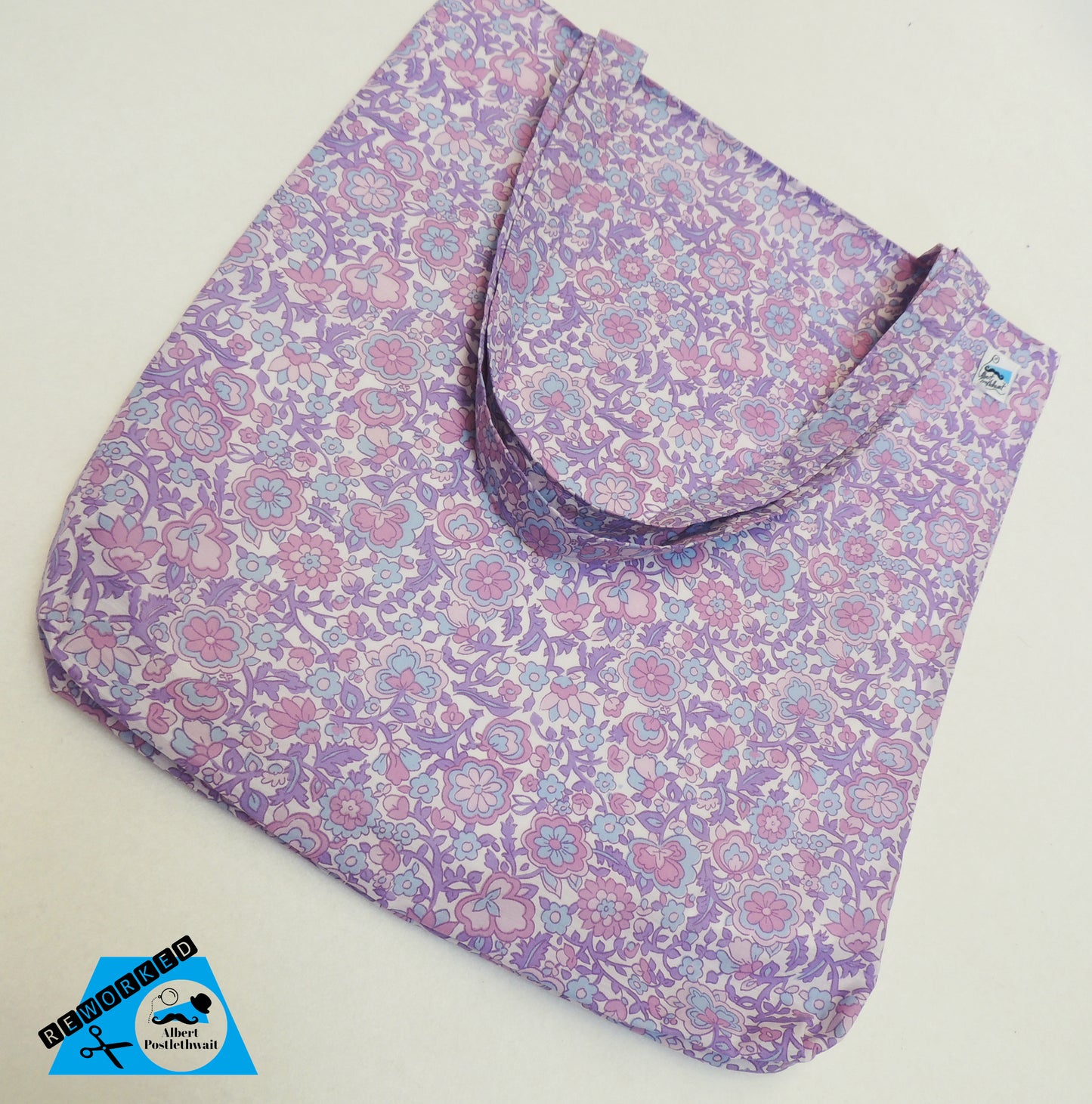 Purple Floral Tote Bag