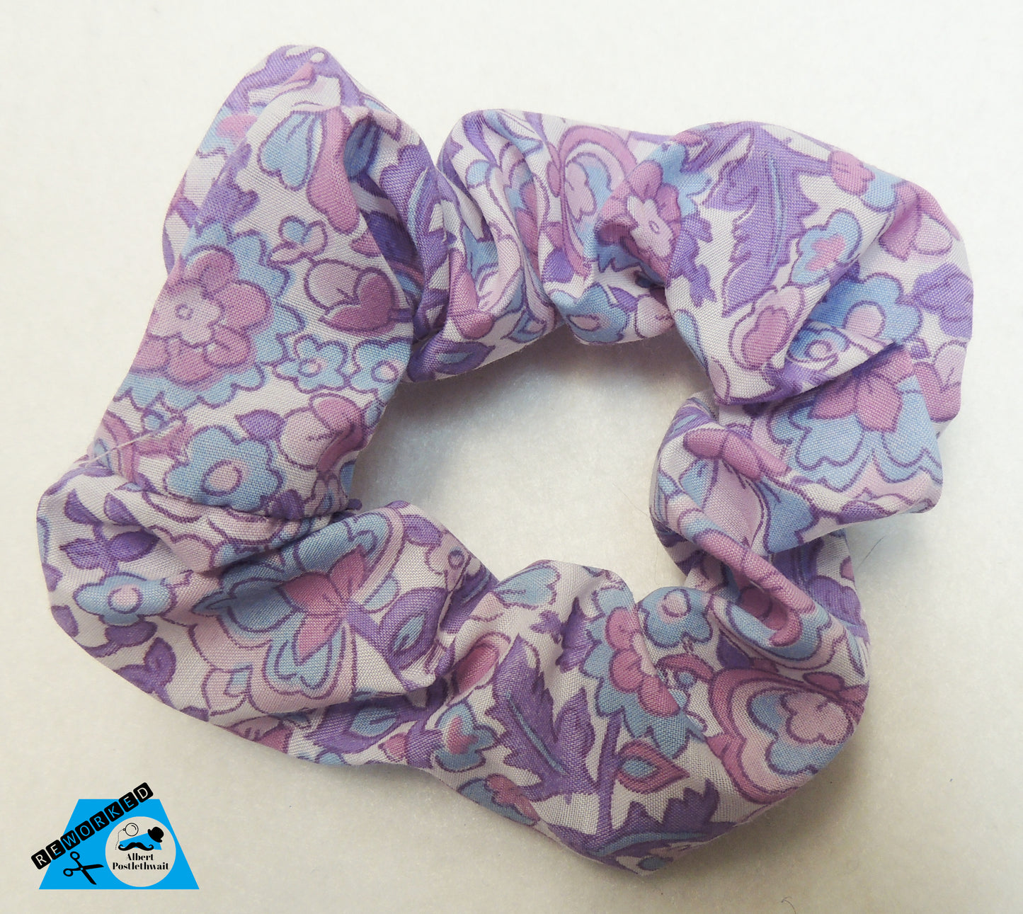 Purple Floral Scrunchie