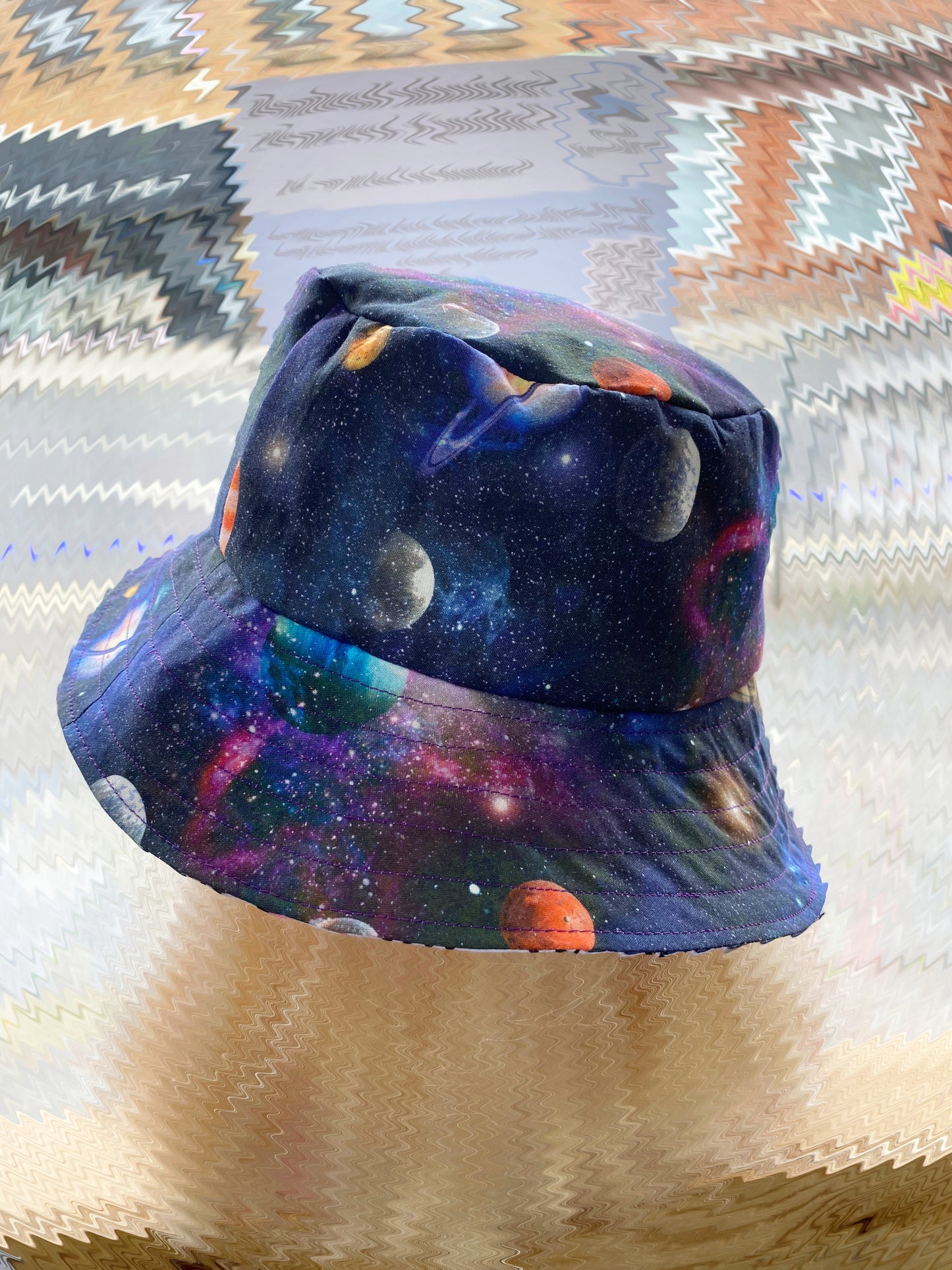 Space/Eyes Reversible Bucket Hat 4-7 years