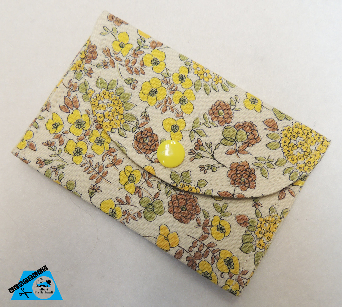 Yellow/Brown floral Card Purse