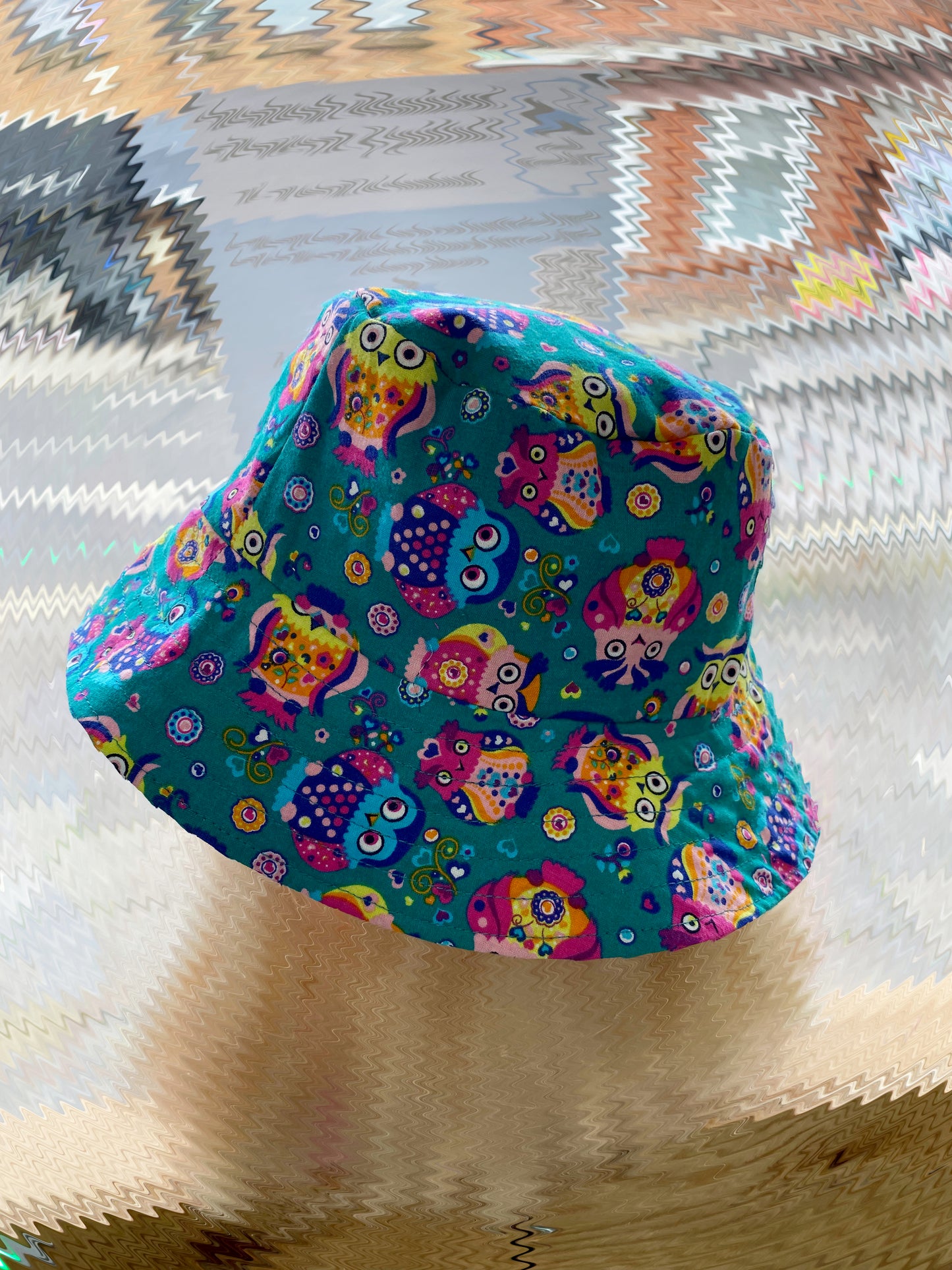 Birds/Owls Reversible Bucket Hat 4-7 years