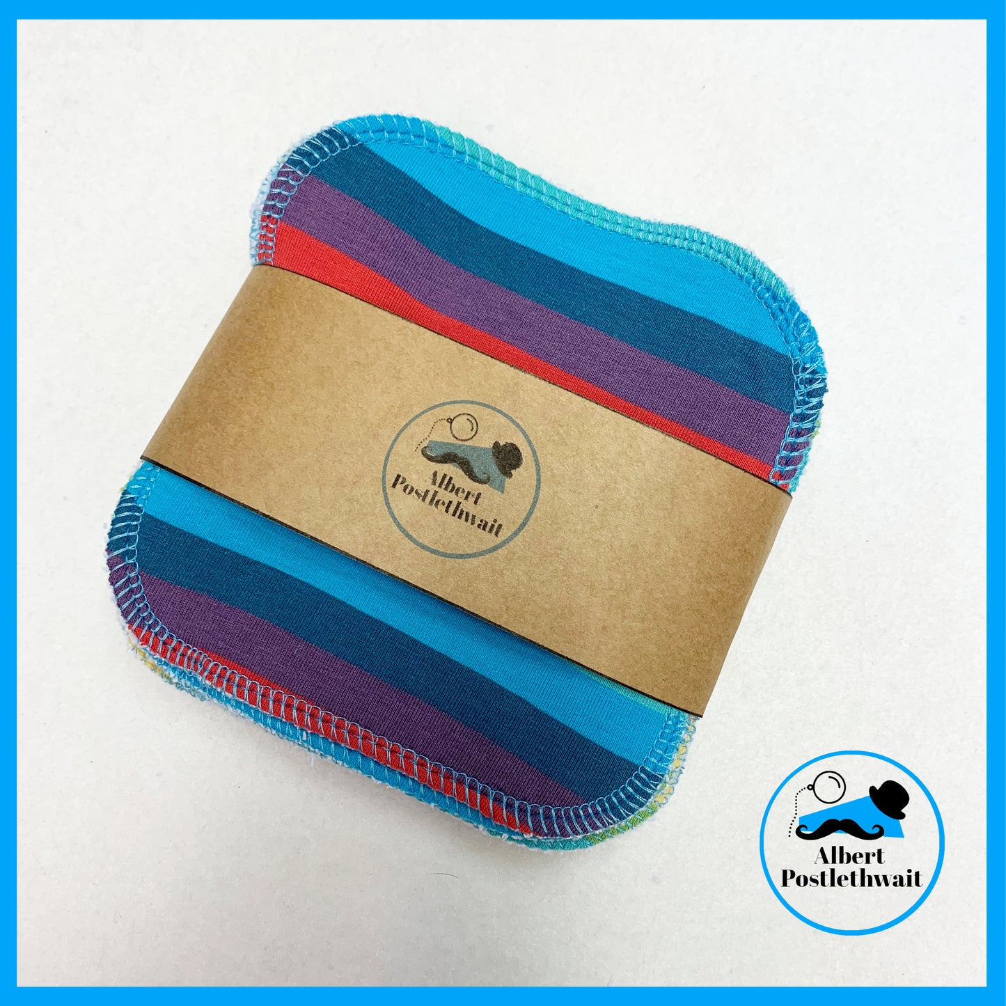 Set of 6 Rainbow Stripe Wipes