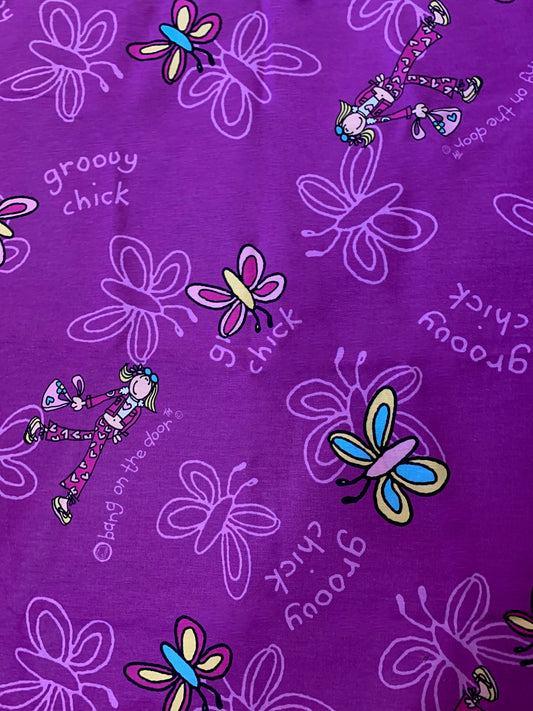 Groovy Chick Costmetics Bag - Made to Order