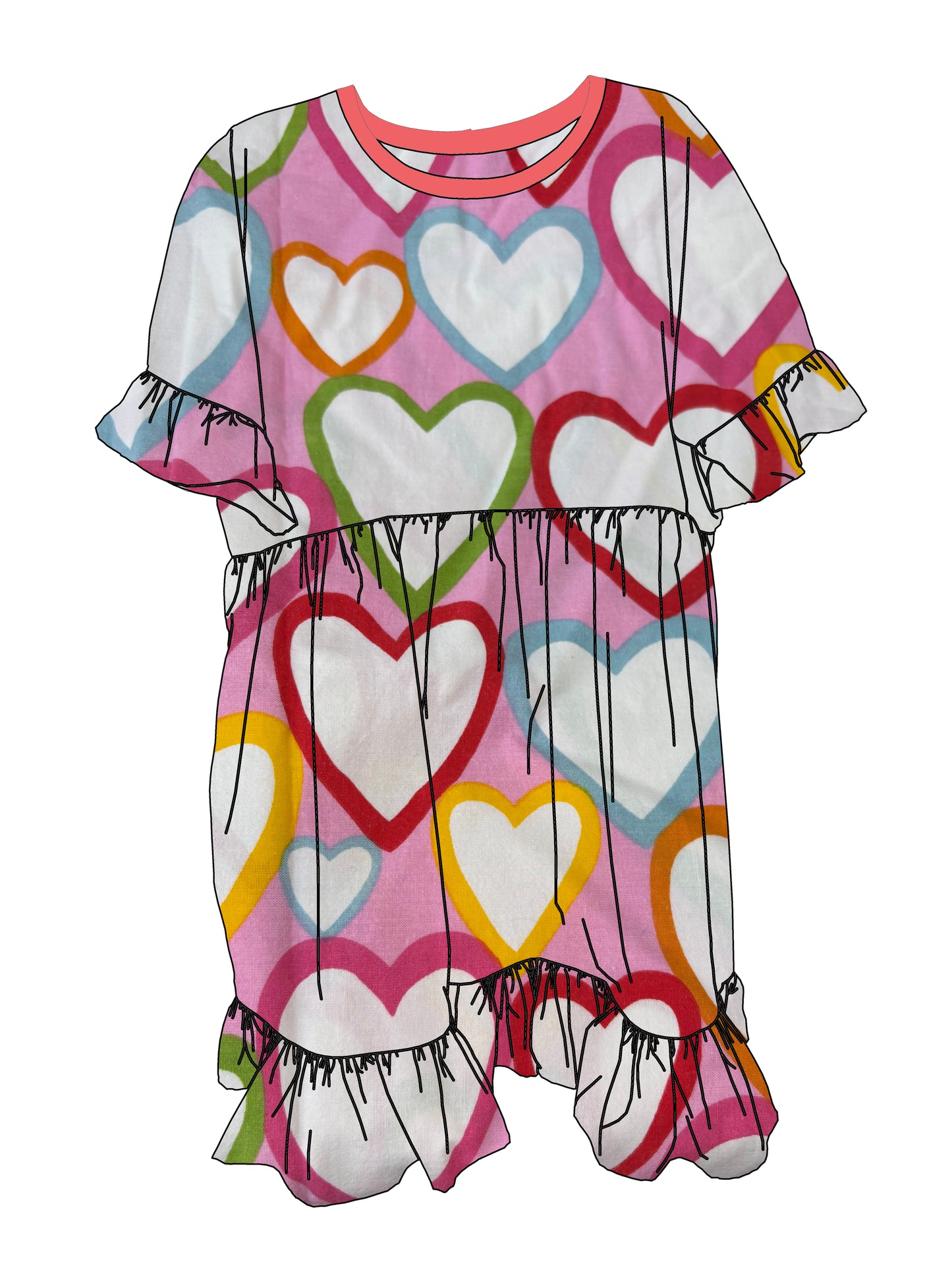 Heart Smock Dress - Made to order
