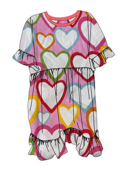 Heart Smock Dress - Made to order