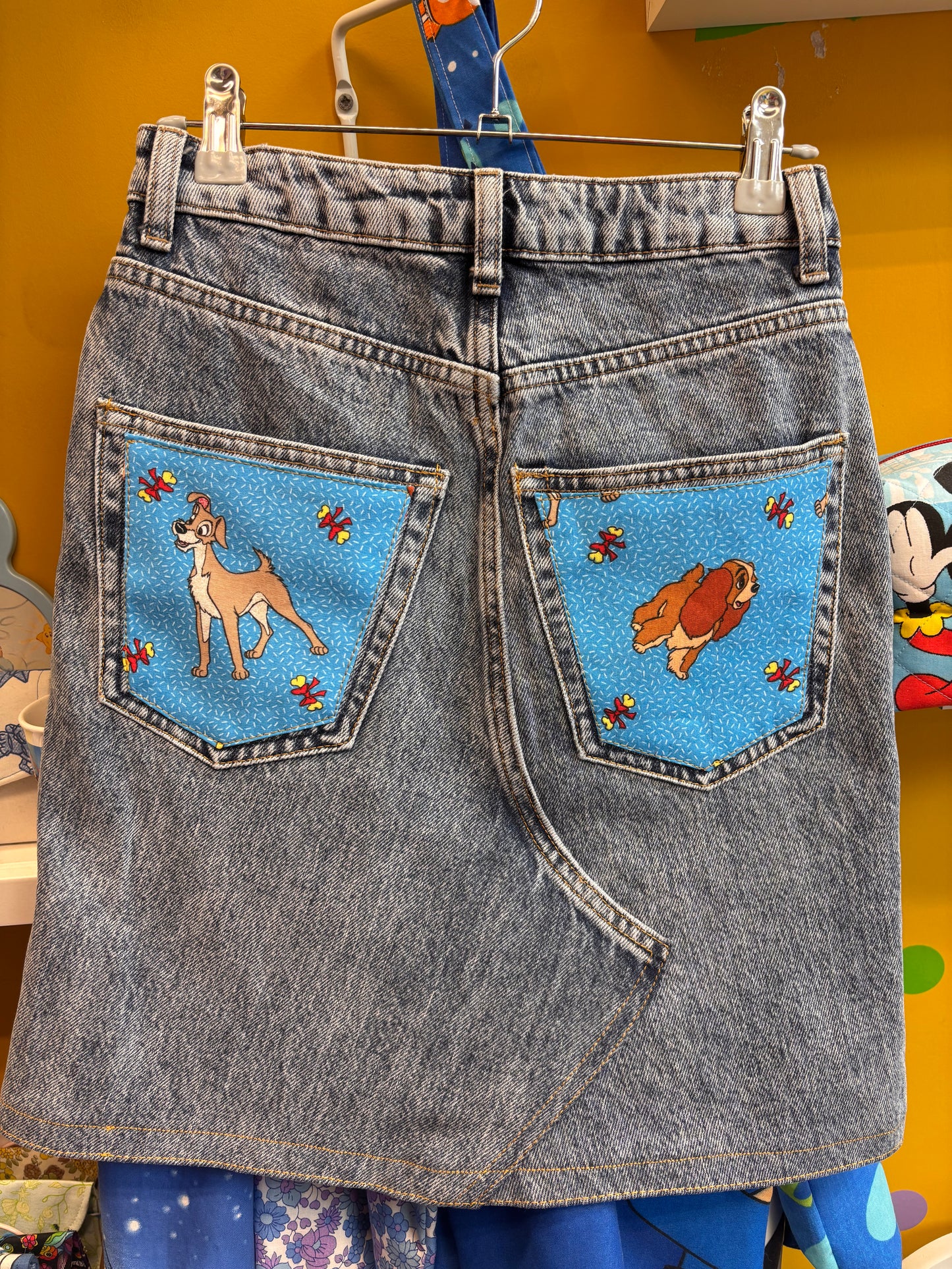 Send in my Jeans for a Denim Skirt -Floral