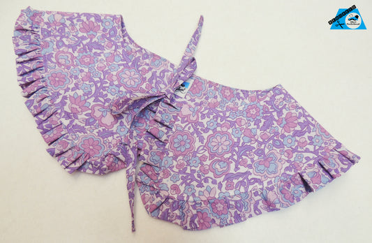 Purple Floral Frill Collar