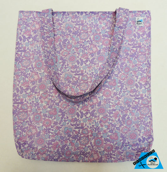 Purple Floral Tote Bag