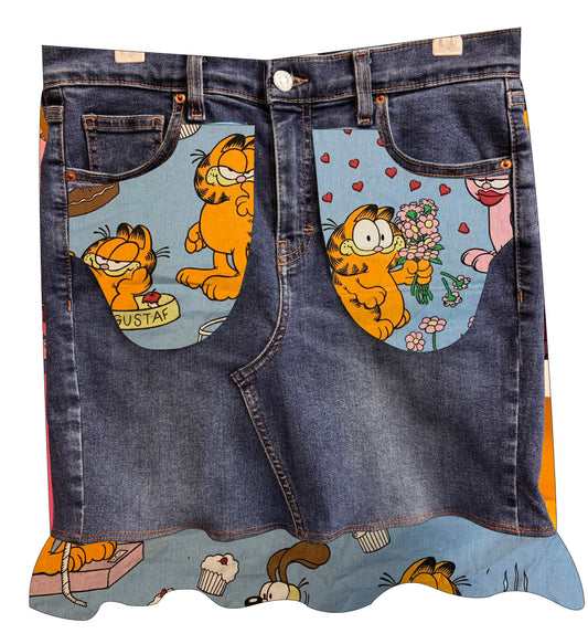 Send in my Jeans for a Denim Skirt -Garfield