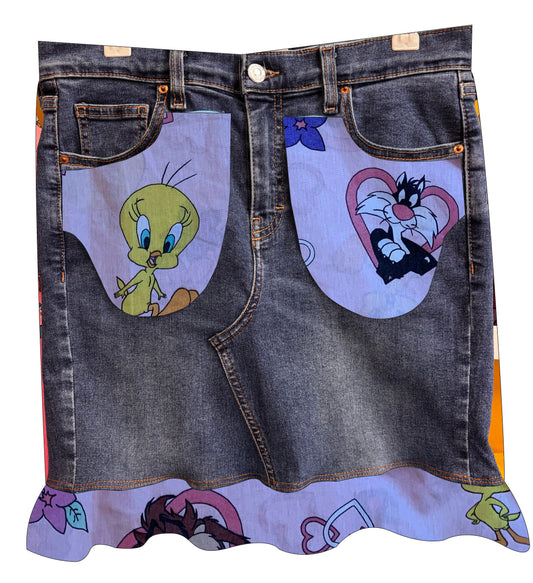 Send in my Jeans for a Denim Skirt -Looey Tunes