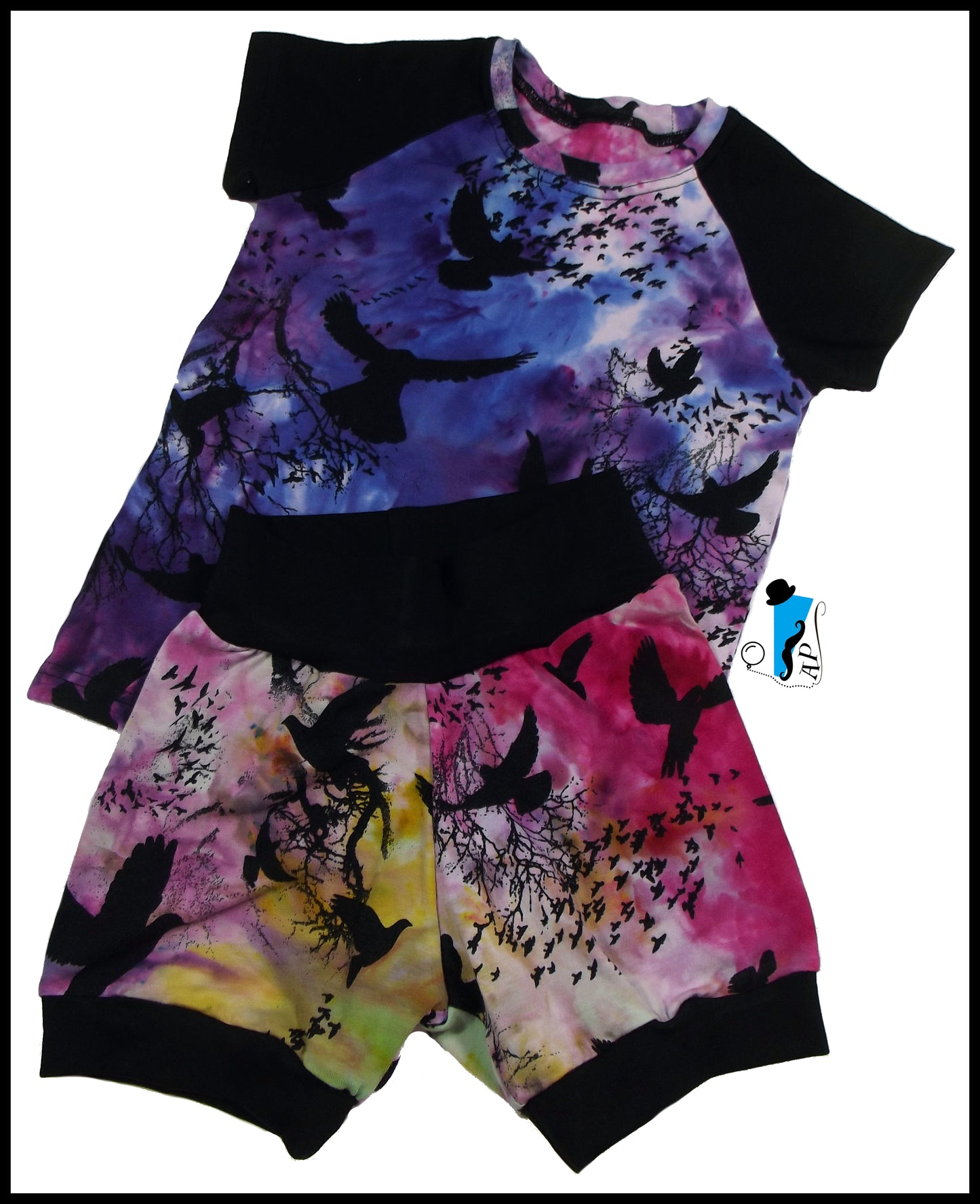 Ice Dyed Poe Matching T-shirt and Shorts set 3-4 years